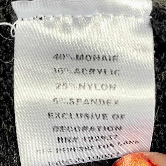 Ava Couture Mohair Blend Black /White Cardigan Sweater Duster Jacket Size:Large - Picture 10 of 14